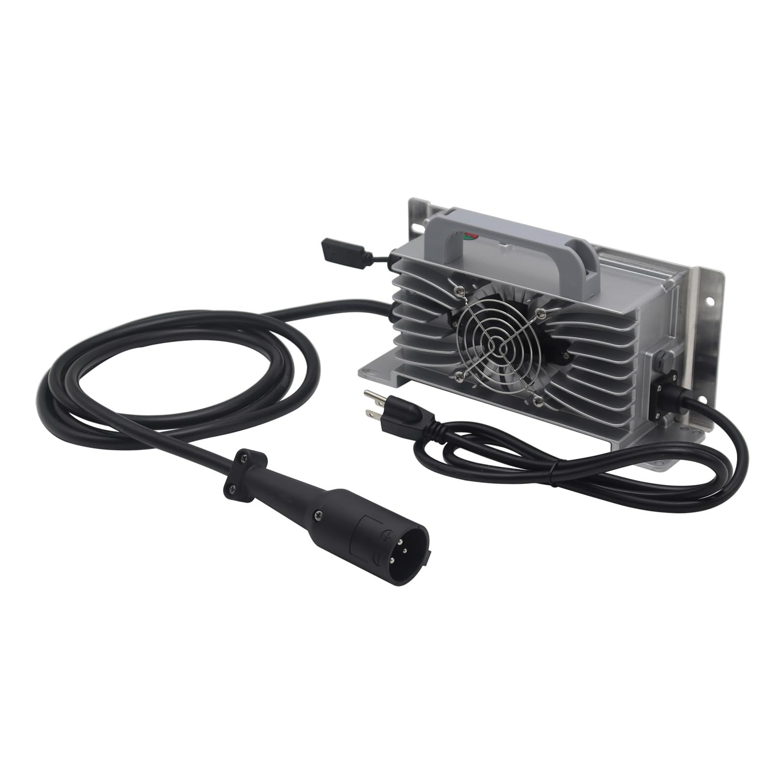 Abakoo 48V 15A Golf Cart Battery Charger Replacement for Club Car with Round 3 Pin Plug - IP68 Waterproof - Perfect for Golf Course, Resort & Home Use