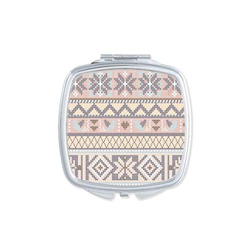 DIYthinker Rhombus Octagonal Triangle Pattern Mirror - Portable Compact Pocket Makeup Mirror with Double Sided Glass for Travel, Home, and Office Use