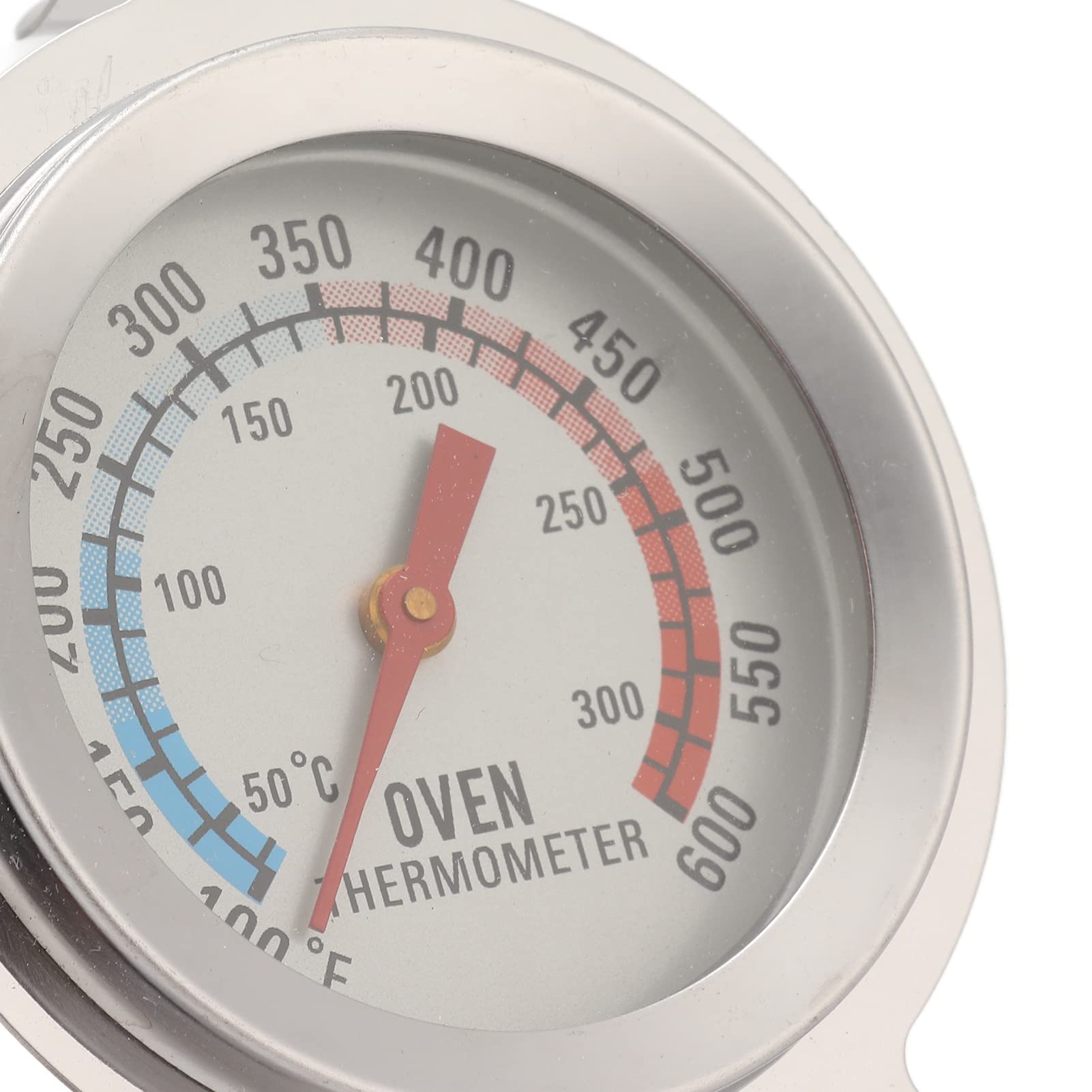1.97×2.36in Stainless Steel Oven Thermometer for Electric & Gas Ovens - Instant Read Cooking Thermometer with Single Scale (50-300°C/100-600°F) - Perfect for Baking, Grilling, Roasting & Kitchen Temperature Monitoring