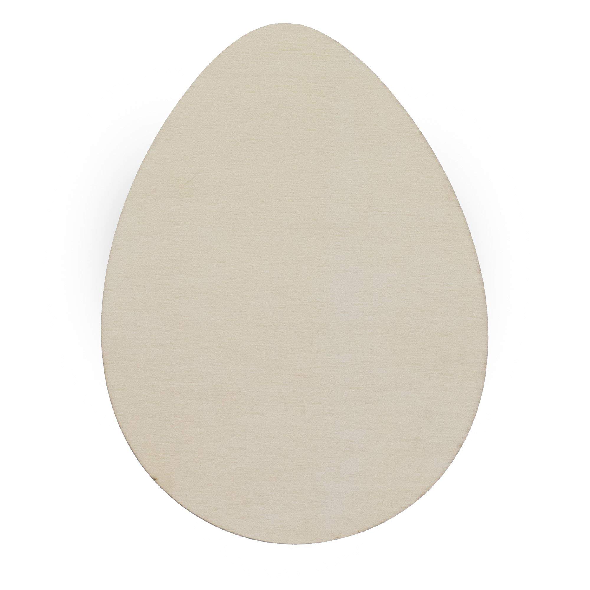 5.1-Inch DIY Unfinished Wooden Egg Craft Cutouts for Easter Decorations, Wooden Egg Blanks for Painting, Wood Carving, and Holiday Crafts - Perfect for Home Decor, Classroom Projects, and DIY Gift Making