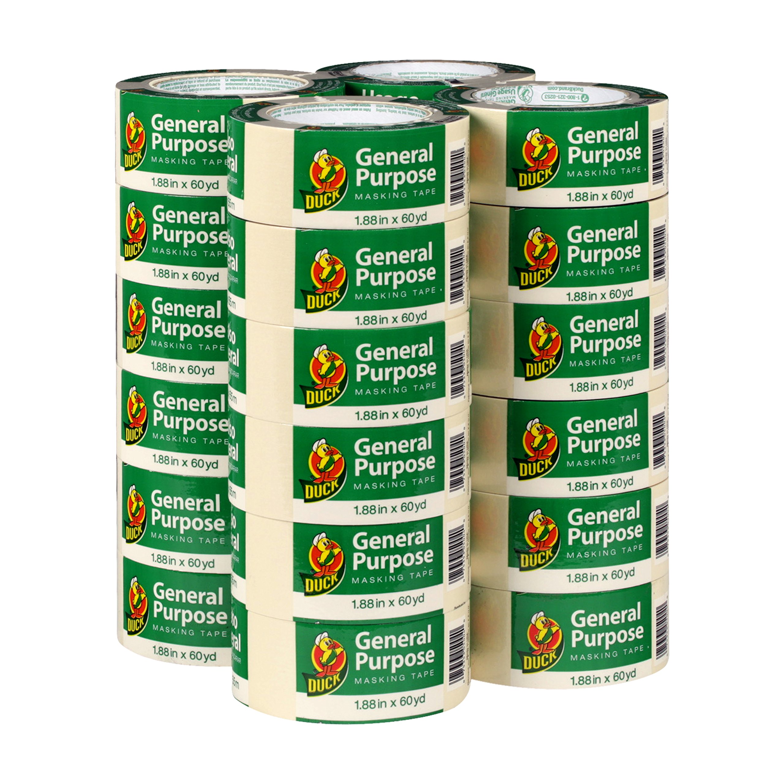 Duck Brand 284368 General Purpose Masking Tape, 1.88