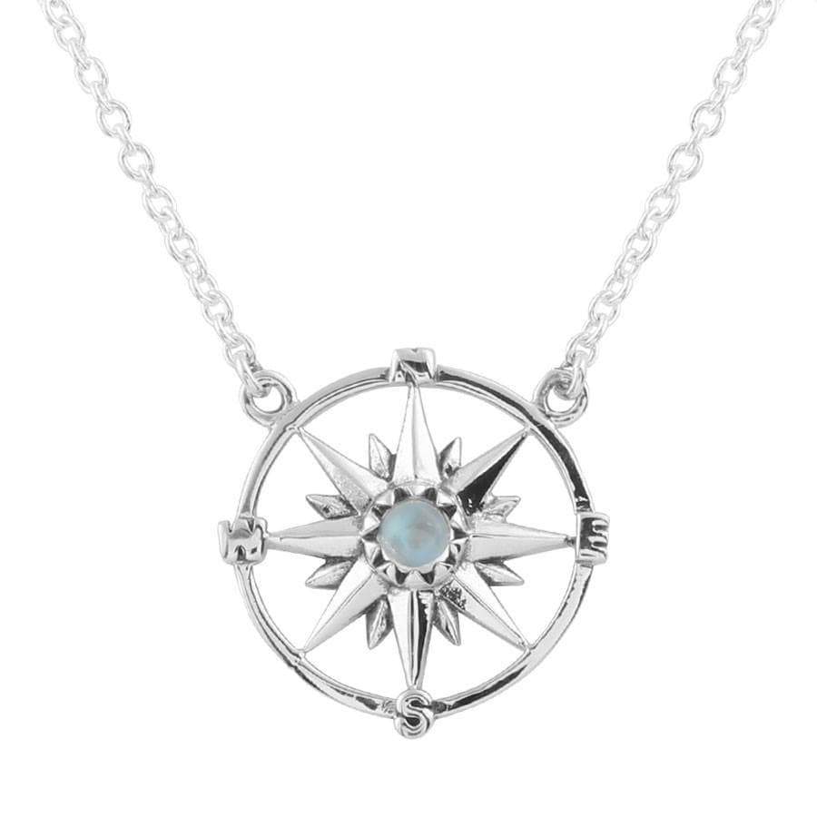Guiding Light Compass Necklace - Stainless Steel Pendant for Outdoor Adventures, Travel & Hiking - Perfect Gift for Men & Women