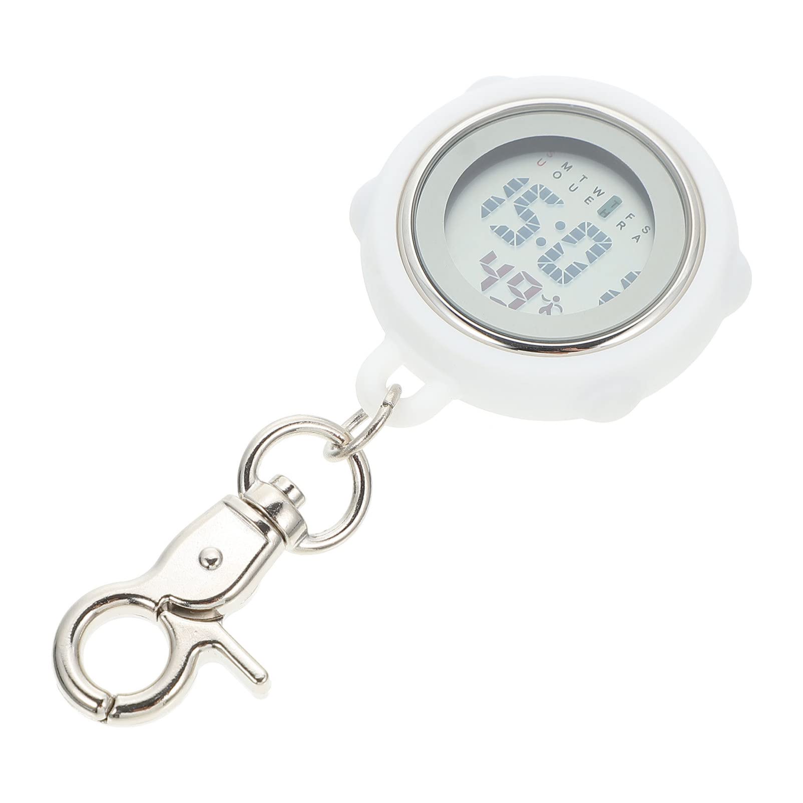 ULTECHNOVO Digital Nurse Watch - Clip-on Fob Watch for Nurses & Doctors with Silicone Cover, Large Display, Water Resistant - Perfect Nursing Student Gift (Pink) | Ideal for Hospital Shifts, Medical Exams & Healthcare Professionals