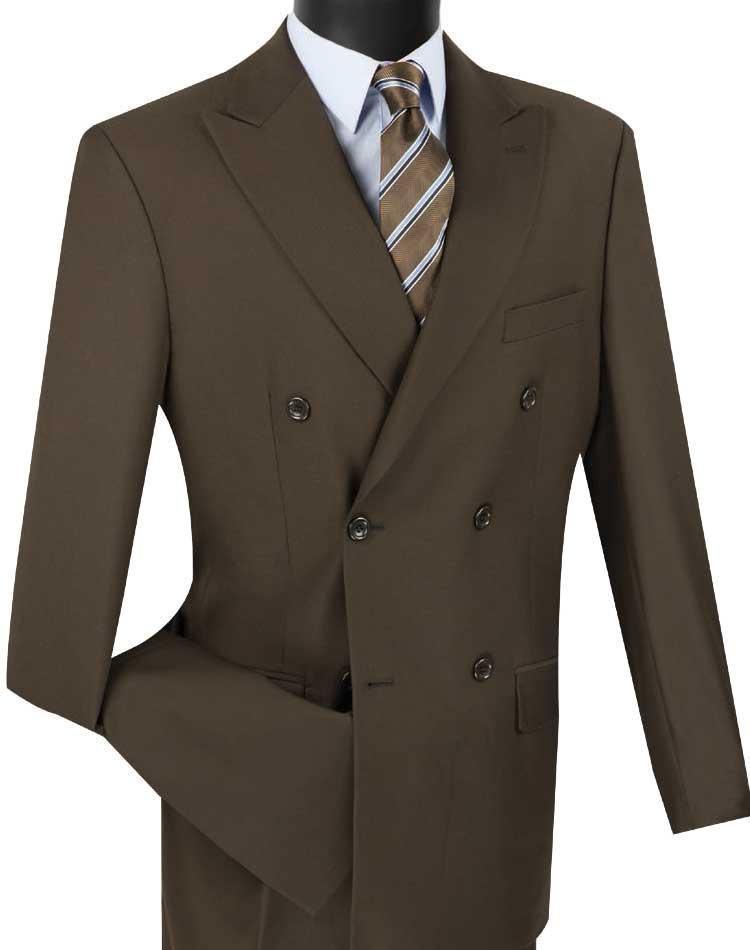 Stylish Brown Double Breasted Regular Fit Suit for Men - Perfect for Business Meetings, Weddings & Formal Events