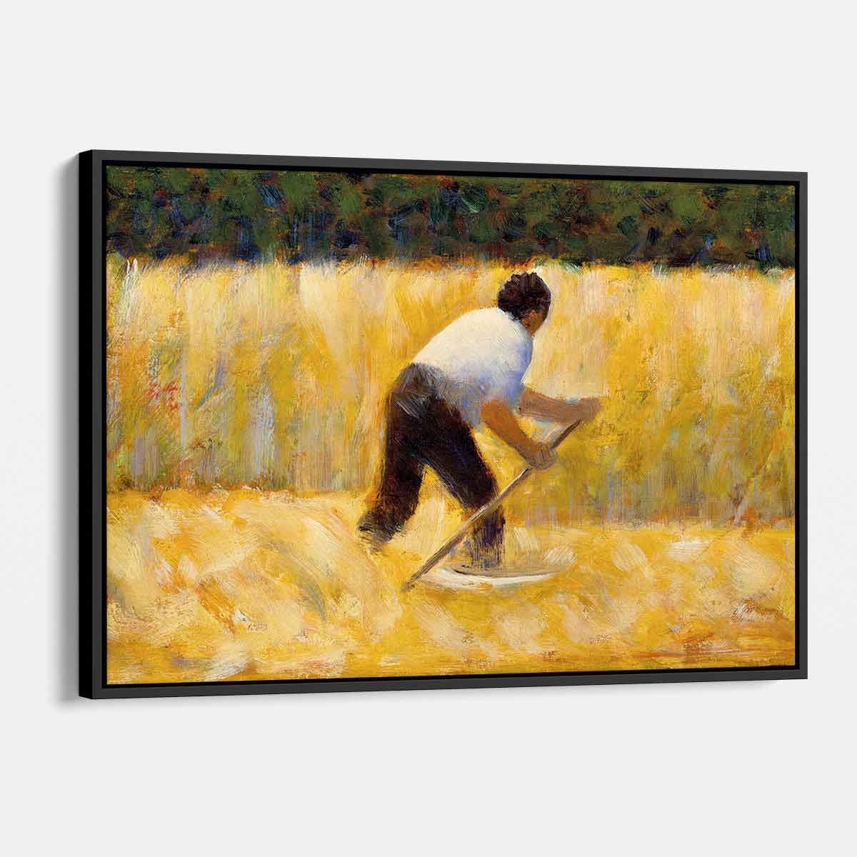 Yellow Farm Wall Art Canvas 4826 - Vintage Countryside Painting for Home & Office Decor - Perfect for Living Room, Bedroom, or Farmhouse Style Interior Design