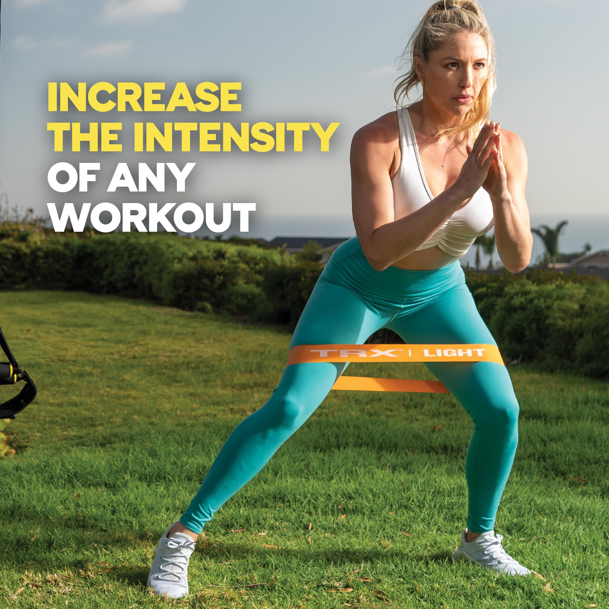 TRX Training Exercise Bands Set of 4 - Portable Resistance Bands for Strength Training, Home & Gym Workouts - Enhance Exercise Intensity for Men & Women - Perfect for Yoga, Pilates, and Full-Body Fitness Routines