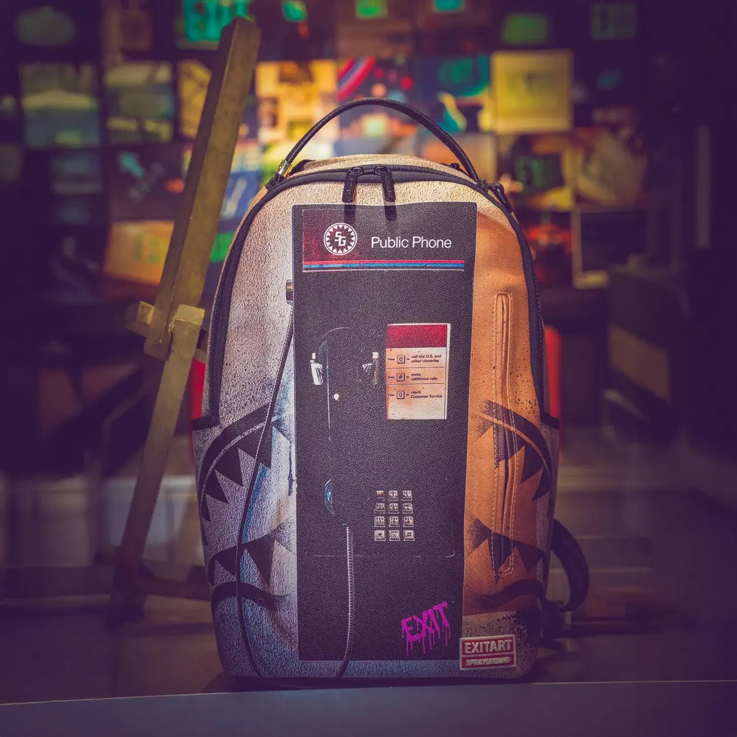Exit Pay Phone Backpack - Durable Anti-Theft Travel Backpack with RFID Protection for Commuters, Students & Digital Nomads - Perfect for Airports, Urban Travel & Daily Work