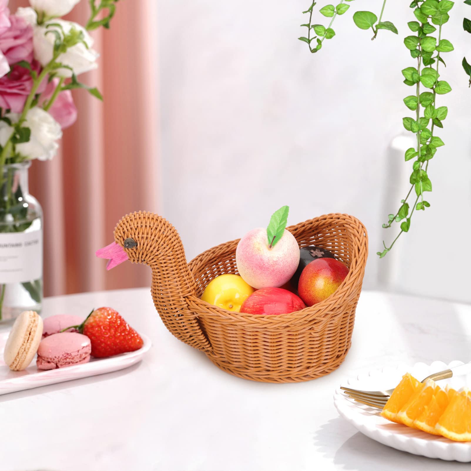 Stylish Cabilock Woven Storage Baskets - Multipurpose Oval Fruit & Bread Serving Basket for Home Kitchen, Restaurant Decor - Perfect for Organizing Produce, Displaying Bread, or Home Decoration
