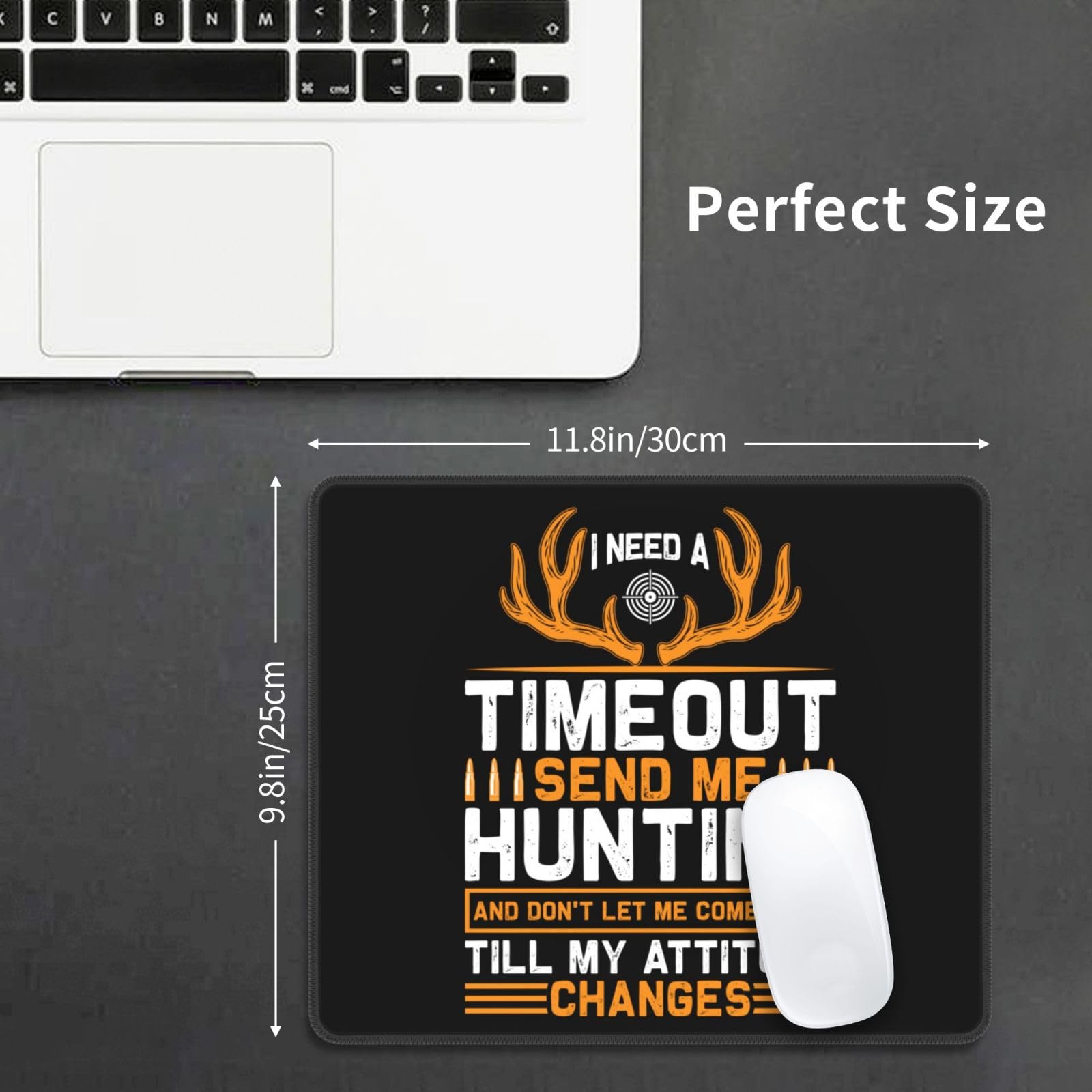 Waterproof Non-Slip Rubber Base Mouse Pad - 10x12 Inch Hunting Theme Gaming Mousepad for PC, Laptop & Office Use - Perfect for Gamers, Hunters & Outdoor Enthusiasts