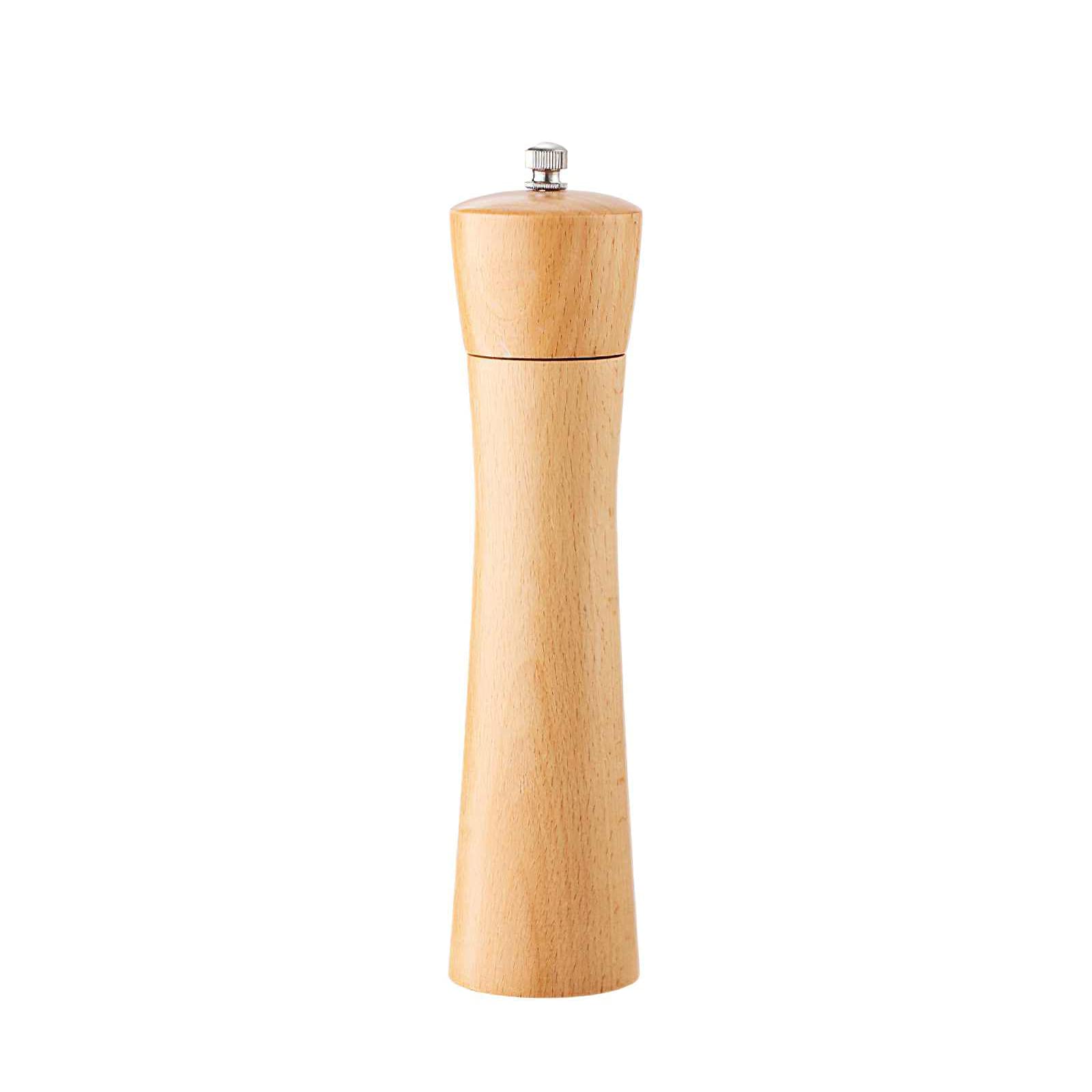 Premium Oak Wood Salt and Pepper Grinder Set - Adjustable Coarseness for Sea Salt, Chili, Pepper & Spices - Perfect for Kitchen, Dining Table & BBQ Seasoning