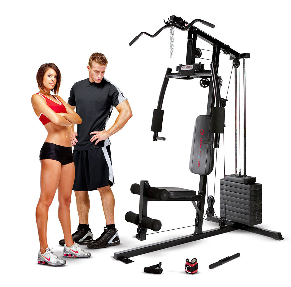 Marcy Club Home Gym MKM 1101 - Full Body Workout Equipment for Strength Training | Perfect for Home Gym, Small Spaces & Fitness Enthusiasts