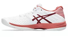Asics Women's Solution Swift FF Tennis Shoes - White/Light Garnet | Lightweight Performance Court Shoes for Women | Perfect for Competitive Matches & Training Sessions