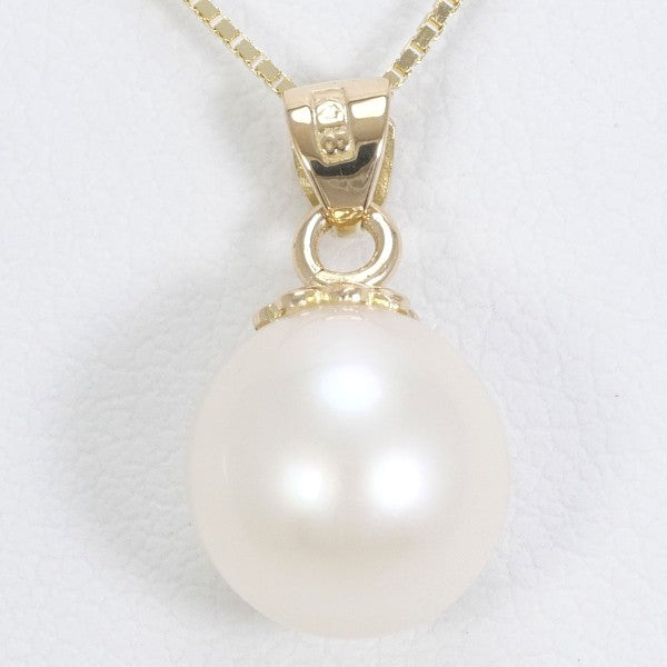 18K Yellow Gold Pearl Necklace for Women - Elegant Luxury Jewelry Gift for Birthday, Anniversary & Wedding (Perfect for Formal Events & Special Occasions)
