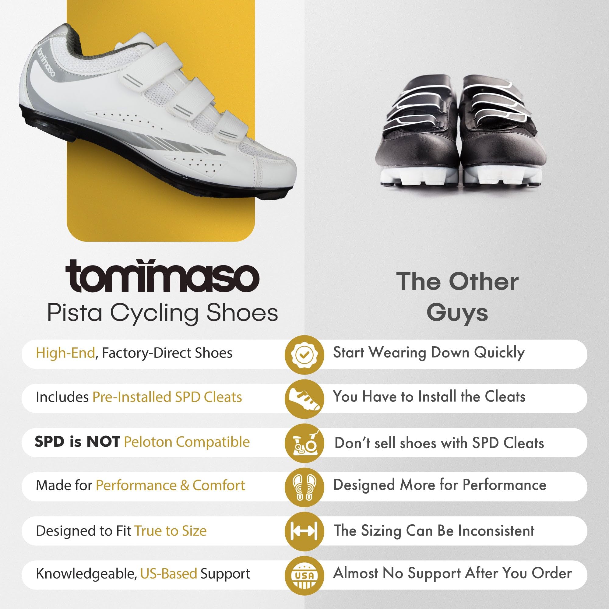 Tommaso Pista Women's Cycling Shoes - SPD & Delta Cleat Compatible for Peloton & Indoor Spin Bikes - Lightweight & Comfortable for Indoor Cycling, Spin Classes & Road Biking