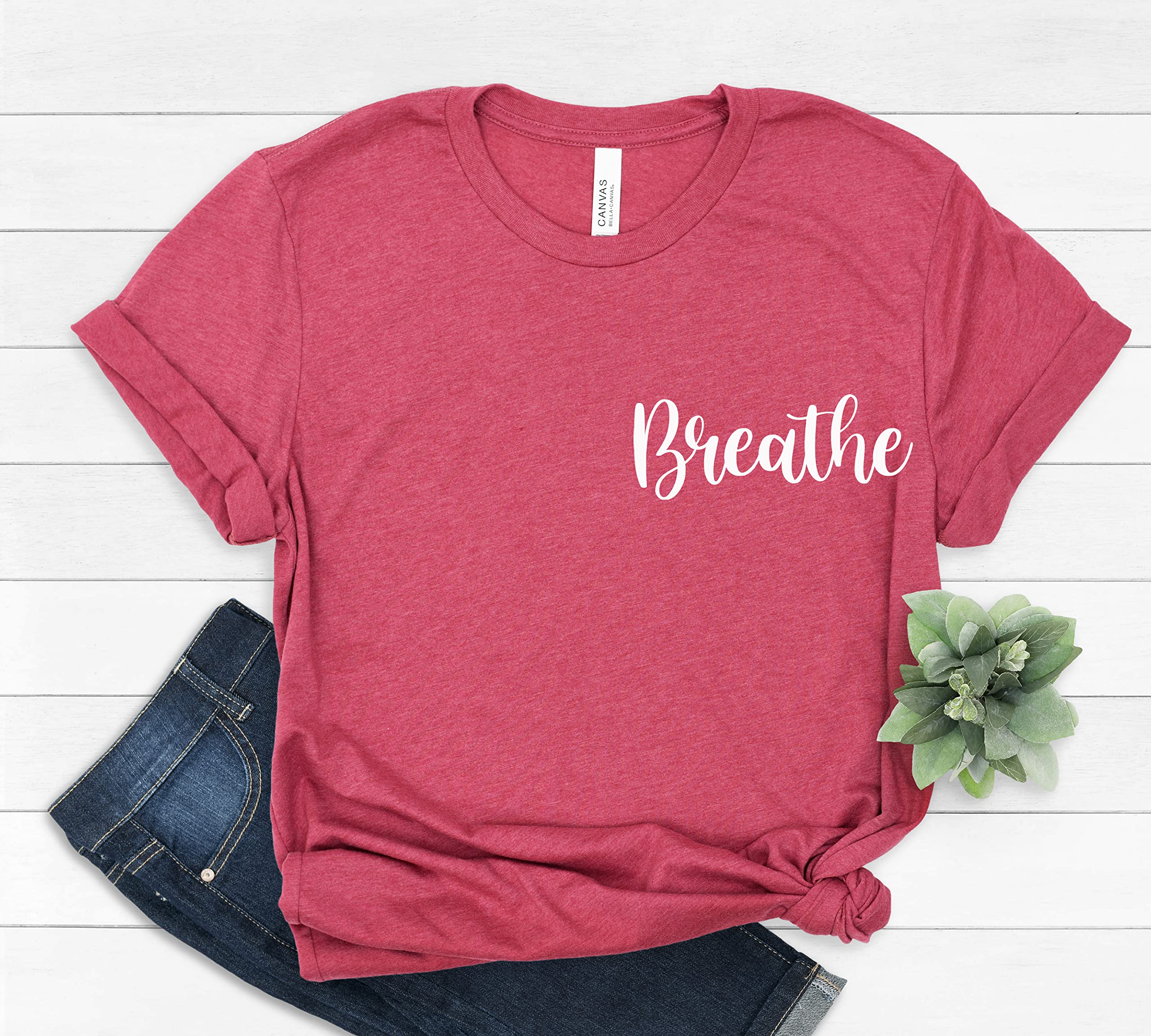 Breathe Shirt | Meditation & Motivational T-Shirt with Lotus Flower & Mandala Design | Inspirational Yoga Tee for Women & Men | Perfect for Yoga, Meditation & Mindfulness Practice