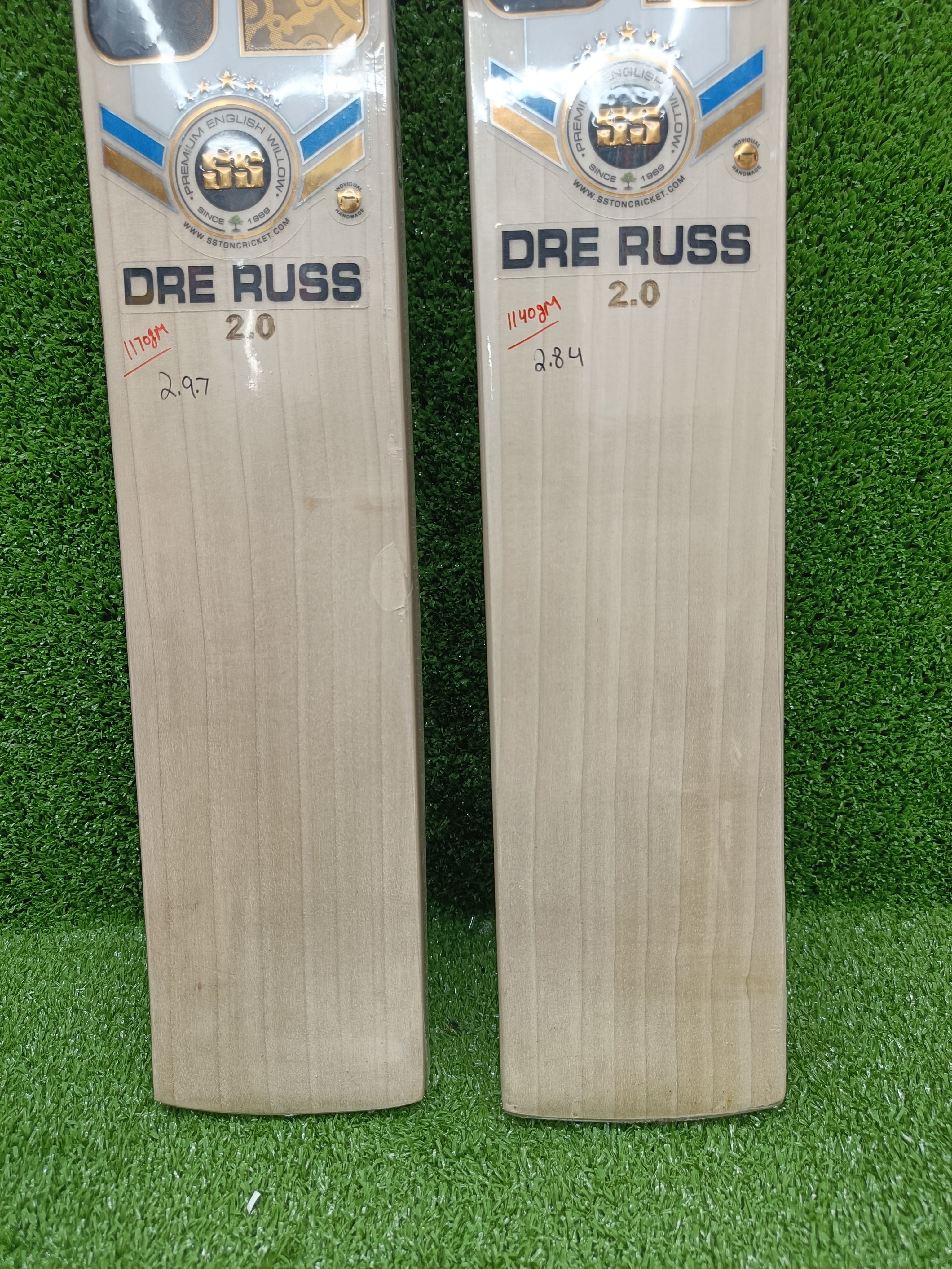 SS Dre Russ 2.0 Big Hitter English Willow Cricket Bat - Professional Grade Cricket Equipment for Matches & Training | Perfect for League Play & Practice Sessions