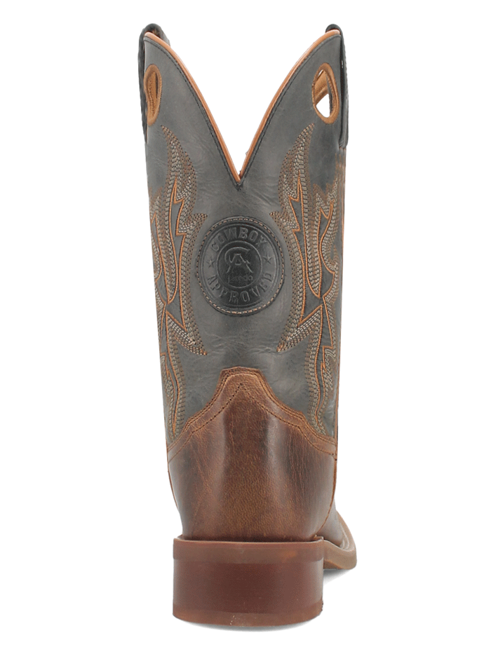 Laredo 7734 Men's Dawson Leather Boots - Brown & Grey Distressed Cowboy Boots for Western Riding, Work & Casual Wear