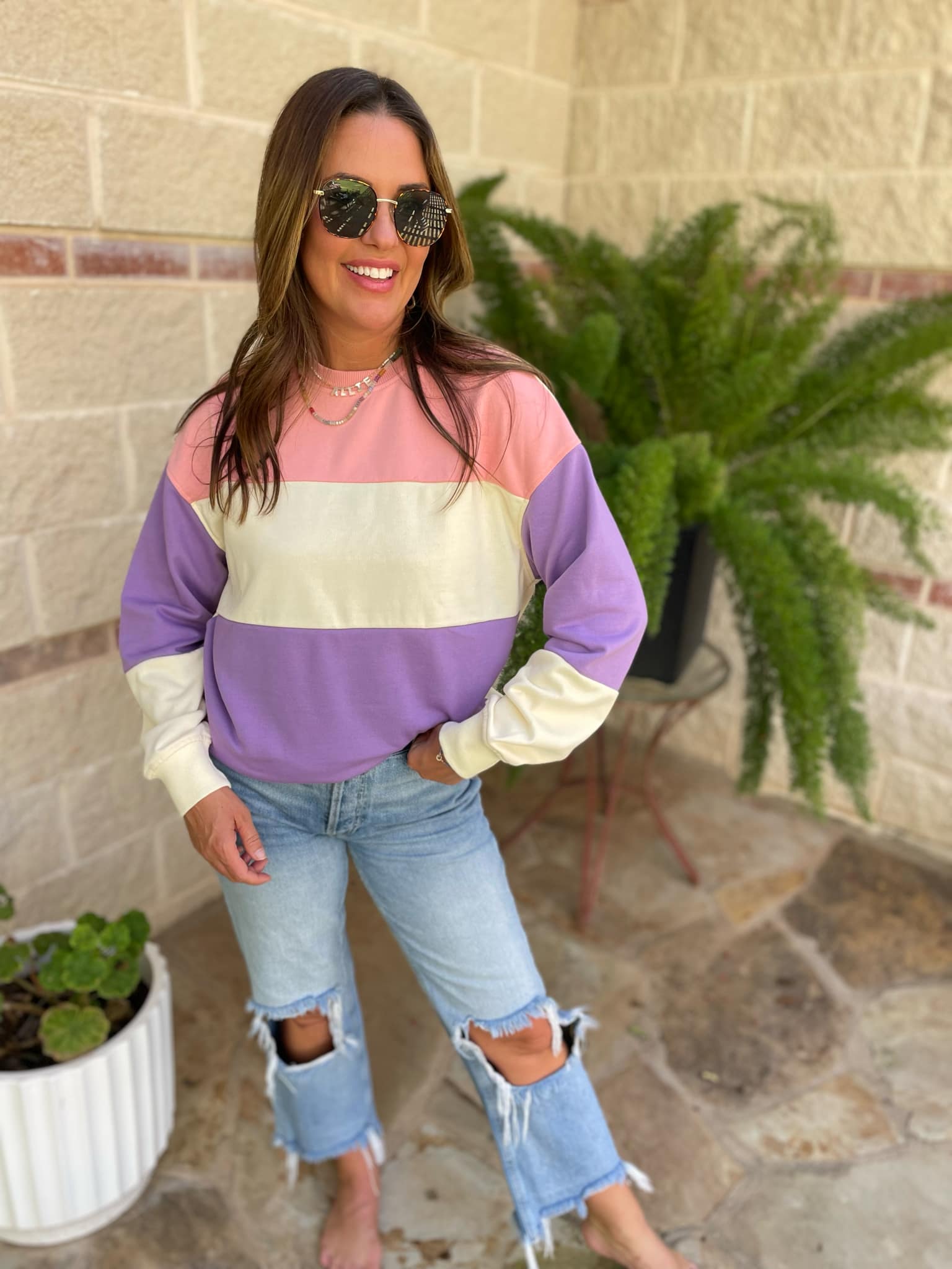 PREORDER: Finnley Colorblock Pullover Sweater - 4 Stylish Colors for Women | Perfect for Casual Outfits, Fall Layering & Cozy Winter Wear