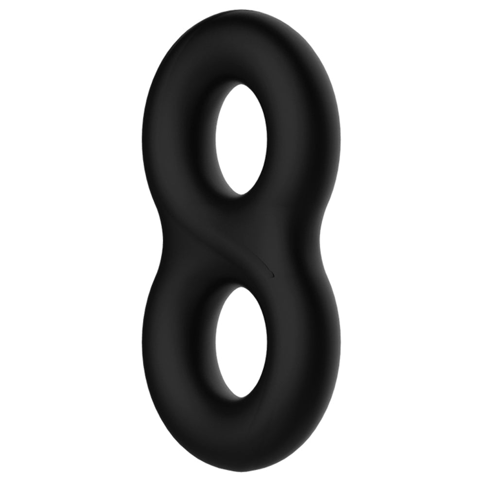 Crazy Bull Figure 8 Double Cock Ring for Men - Stretchy Silicone Penis Ring Enhancer - Couples Sex Toy for Enhanced Pleasure & Longer Performance - Perfect for Valentine's Day & Romantic Nights