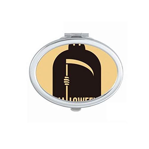 DIYthinker Halloween Black Azrael Art Deco Hand Mirror - Portable Foldable Double-Sided Makeup Mirror for Cosplay, Halloween Costumes & Travel Makeup Kit