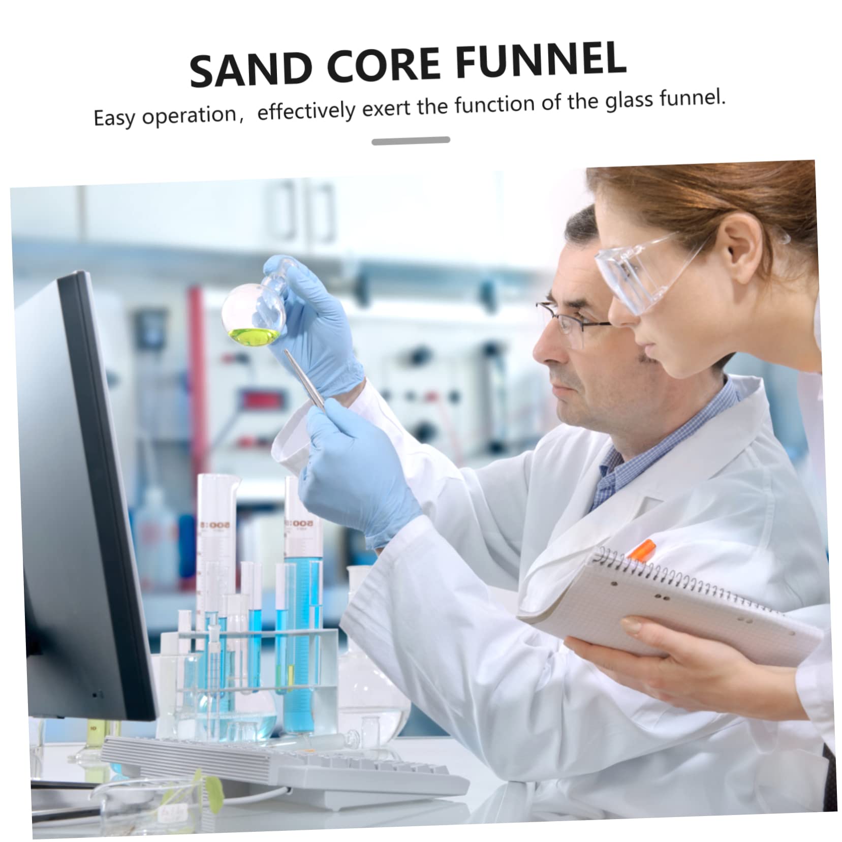 Premium 35ml Glass Sand Funnel & Laboratory Funnel - Fine Craftsmanship for Vacuum Filtration, Canning, and Scientific Experiments | Ideal for Chemistry Labs, Home Brewing, and DIY Projects