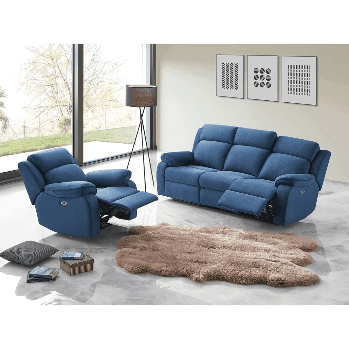 Ethan Fabric Recliner Chair - Comfortable & Pet Friendly Living Room Furniture for Relaxing, Watching TV & Napping