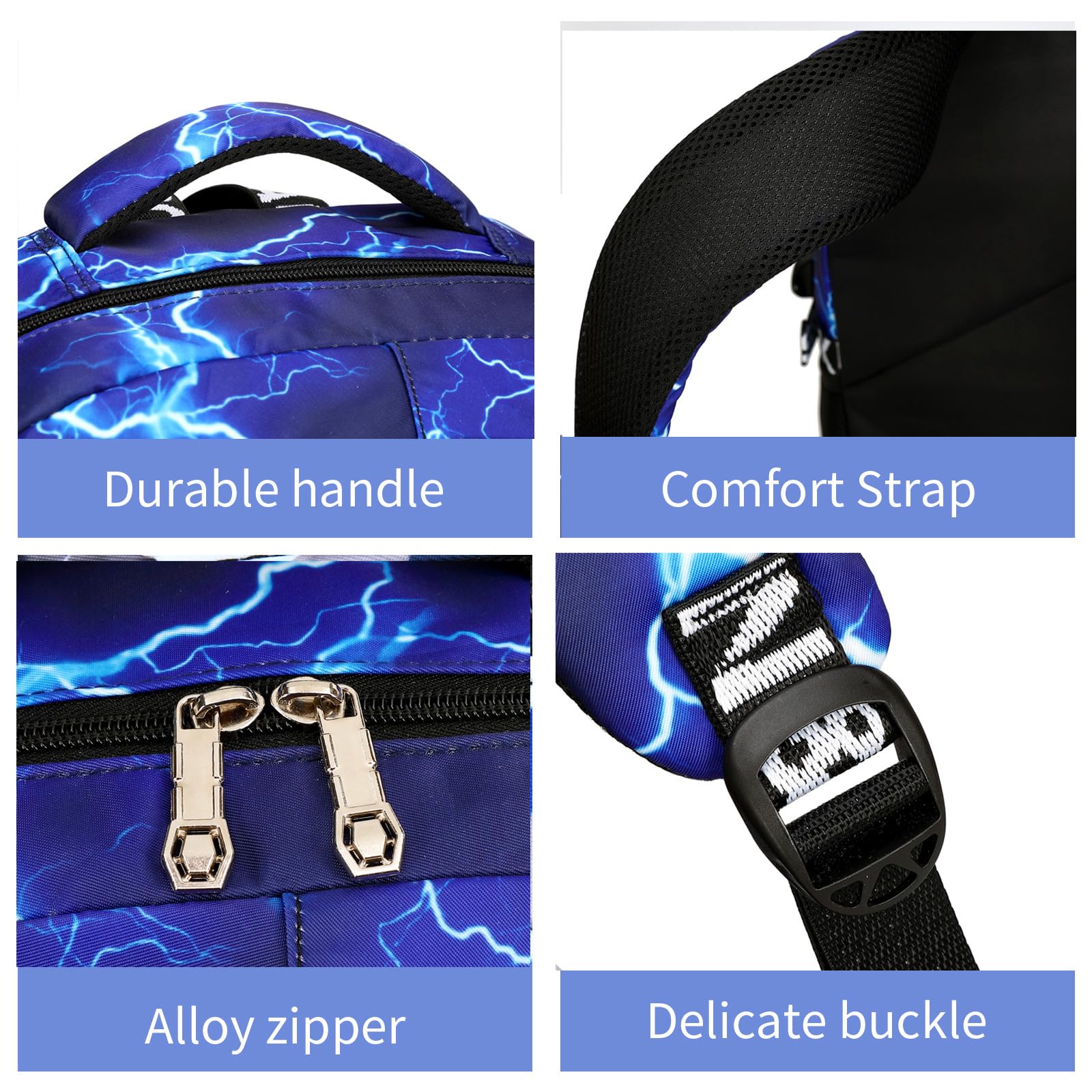 Camouflage Backpack for School, Travel & Outdoor - Christmas Gift for Kids (AY Lighting Blue) - Perfect for Daily Use & Adventures