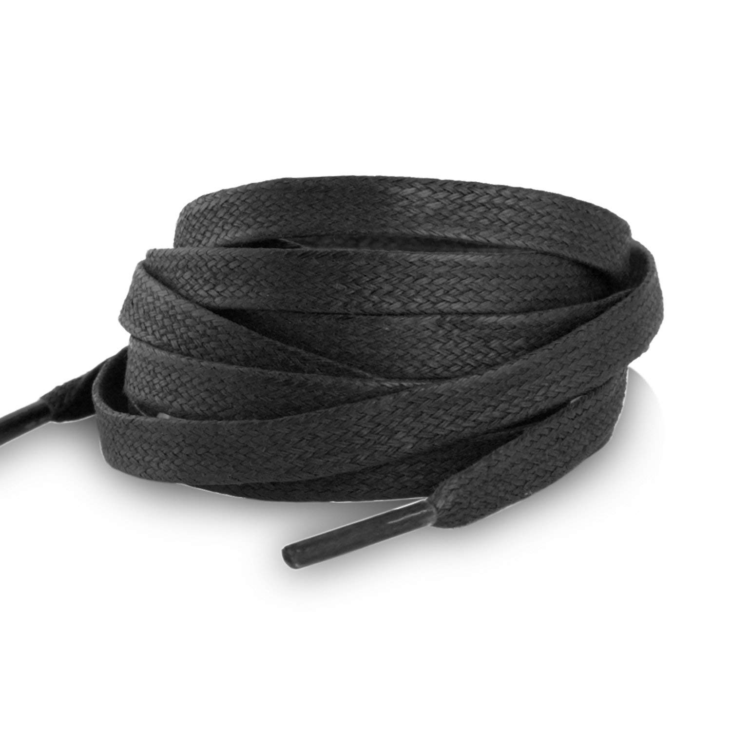 Premium Flat Waxed Cotton Shoelaces - Waterproof & Durable for Dress Shoes, Boots & Sneakers - Ideal for Work, Outdoor & Casual Wear