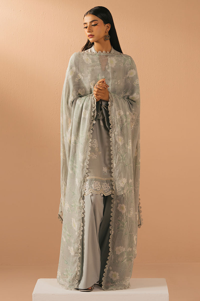 LIVIA FLORET 3-Piece Embroidered Lawn Suit for Women - Elegant Floral Design, Breathable Fabric - Perfect for Summer Weddings, Parties & Special Occasions