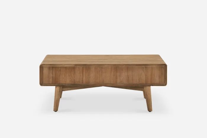 Handmade Modern Coffee Table with 2 Storage Drawers & Metal Handles - Perfect for Living Room, Office & Small Space Decor