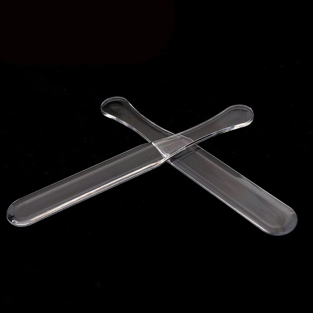 10-Piece Clear Plastic Cosmetic Spatulas - Facial Mask Mixing Tools for DIY Beauty & Makeup Application - Perfect for Skincare, Spa Treatments & At-Home Beauty Routines