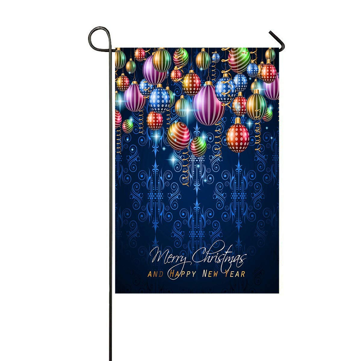 Vintage Christmas Star Ball Lights - Outdoor Holiday Decor for Home, Garden & Party - 12x18 Inch Flag - Perfect for Yard, Porch & Seasonal Celebrations