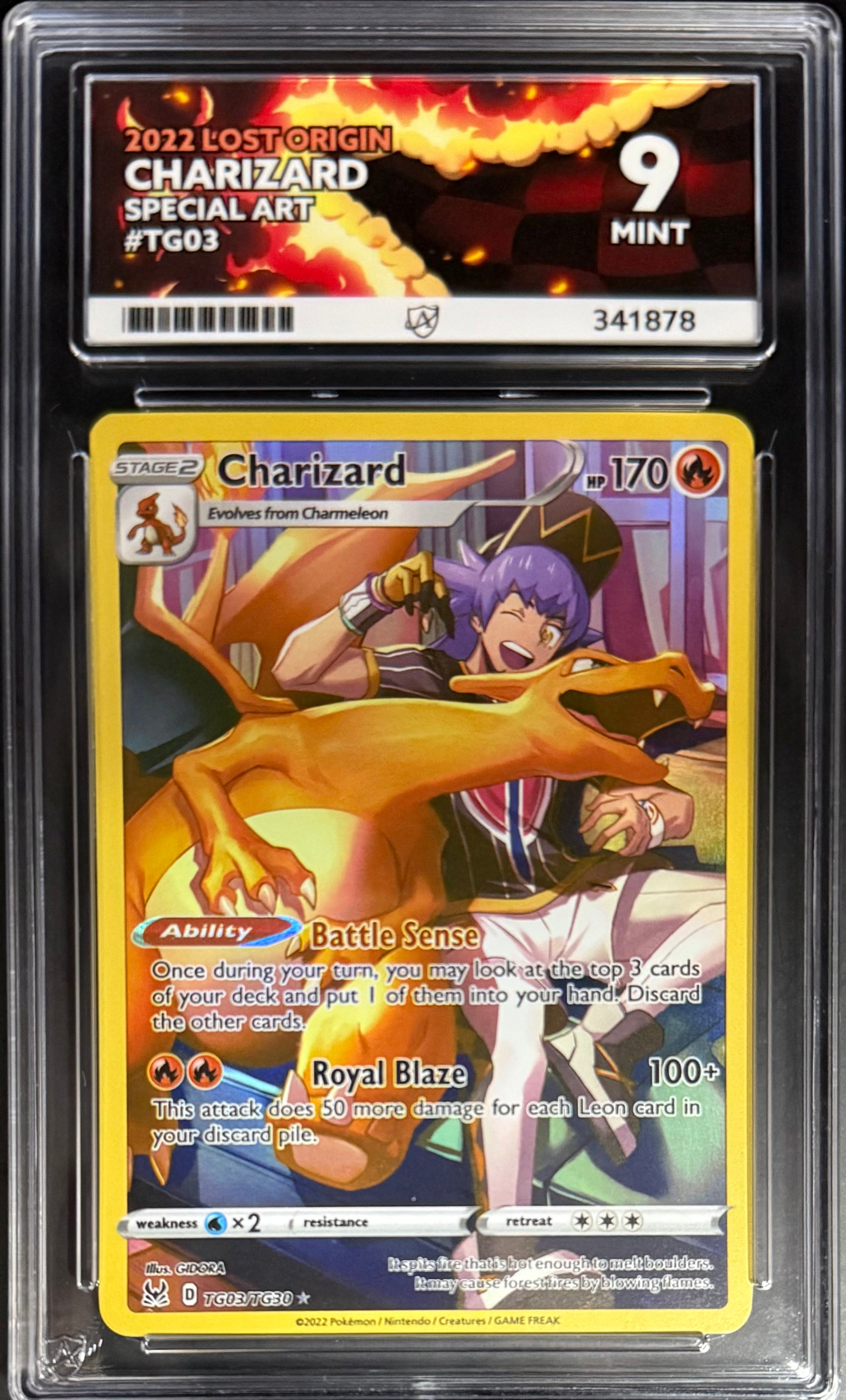 Pokemon Charizard TG03/TG30 Special Art Card - Lost Origin 2022 ACE9 - Rare Pokemon Trading Card for Collectors & Battles