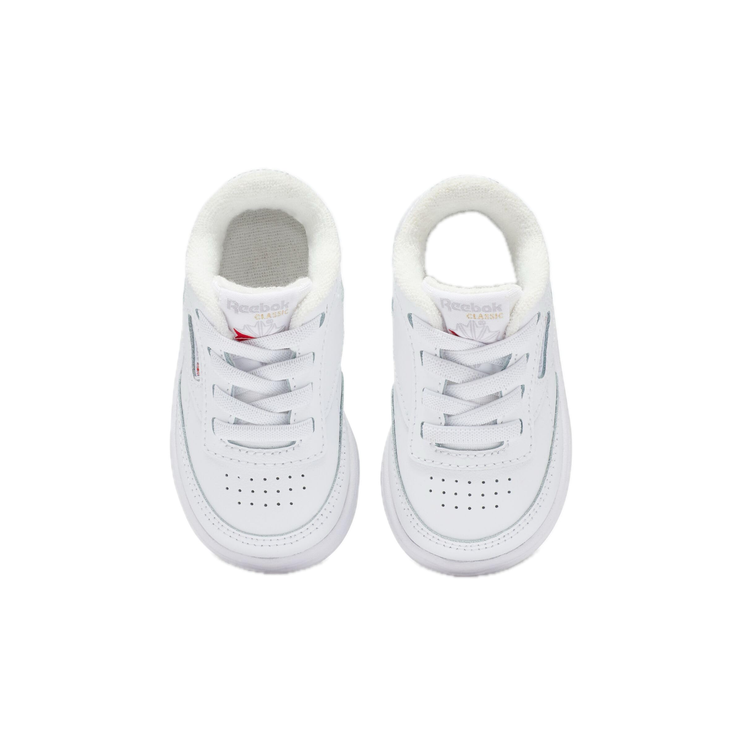 Reebok Club C Sneakers for Baby Boys - Classic White Leather Shoes for Toddlers - Comfortable & Stylish for Playtime, School & Everyday Wear