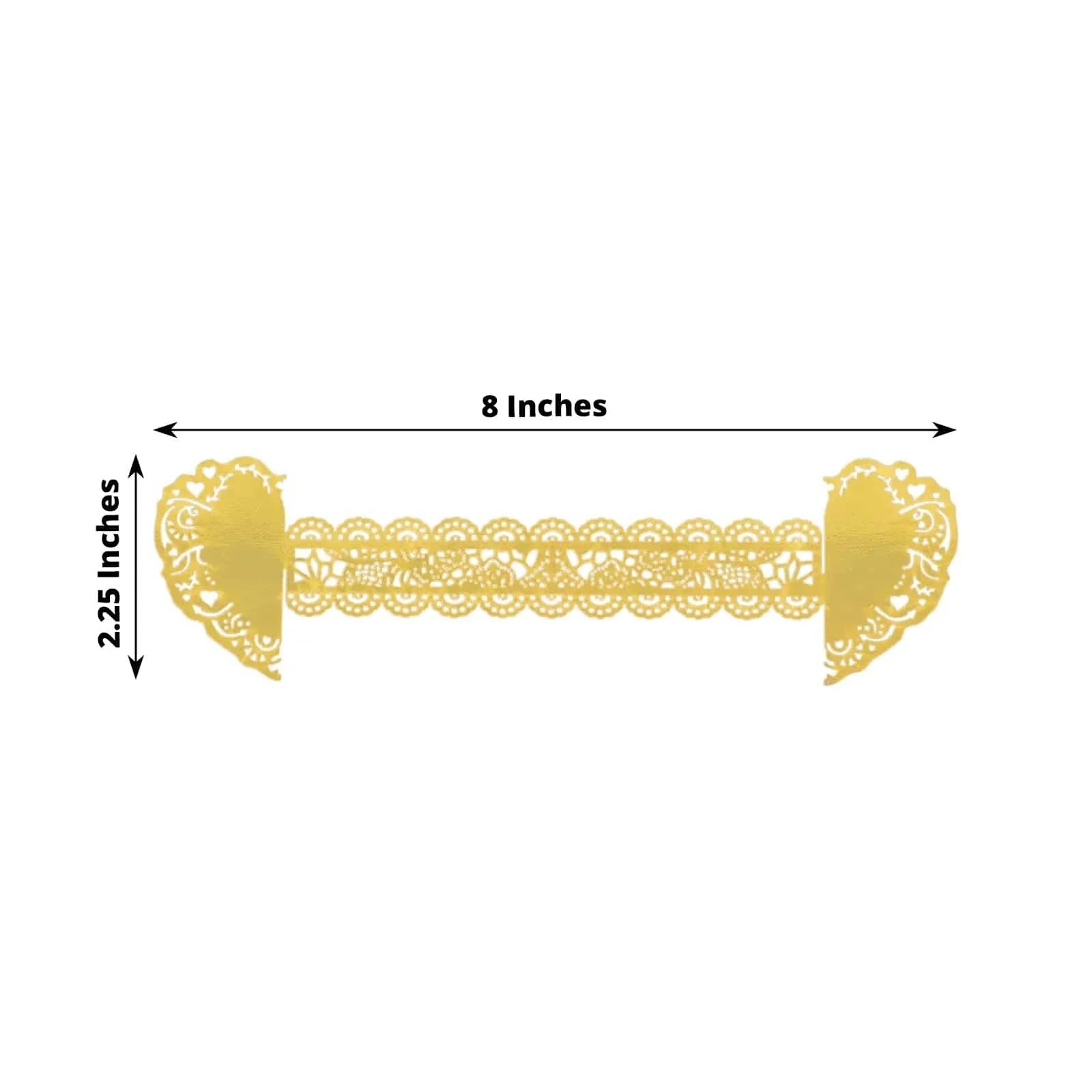 12 Pack Shimmery Laser Cut Heart Napkin Rings with Elegant Lace Pattern - Perfect for Wedding, Valentine's Day & Romantic Dinner Table Decor