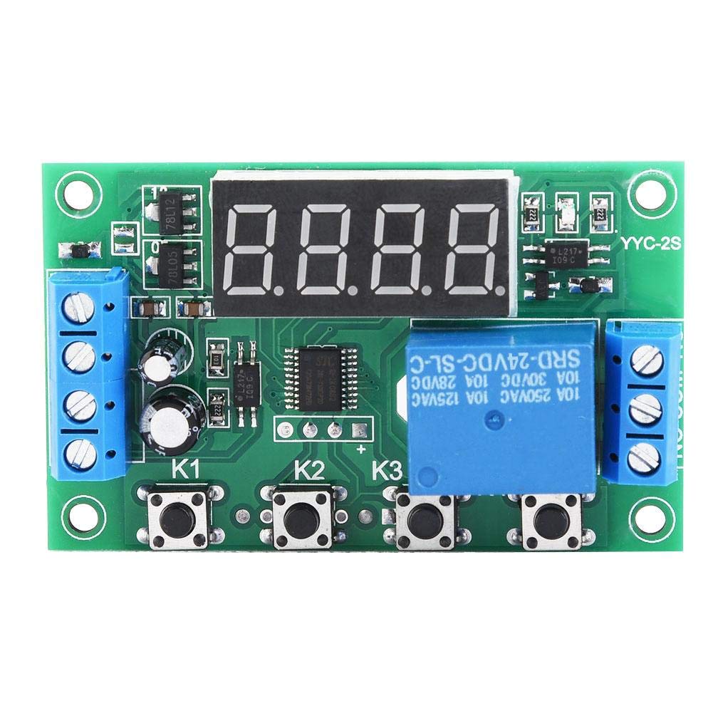 24V Timer Relay YYC-2S - Adjustable Automation Control Switch Module with LED Display for Solenoid Valves, Motors, Light Strips | Industrial Automation, HVAC Systems, Electrical Control Panels