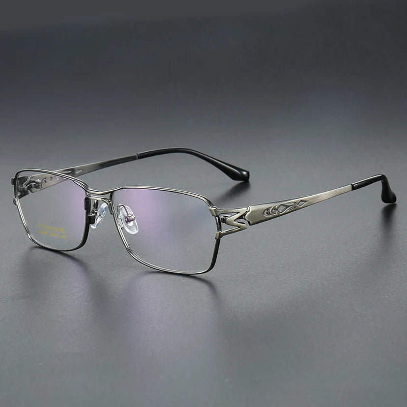 Aror Unisex Full Rim Square Double Bridge Titanium Eyeglasses 96197 - Lightweight Durable Glasses for Work, Reading & Fashion