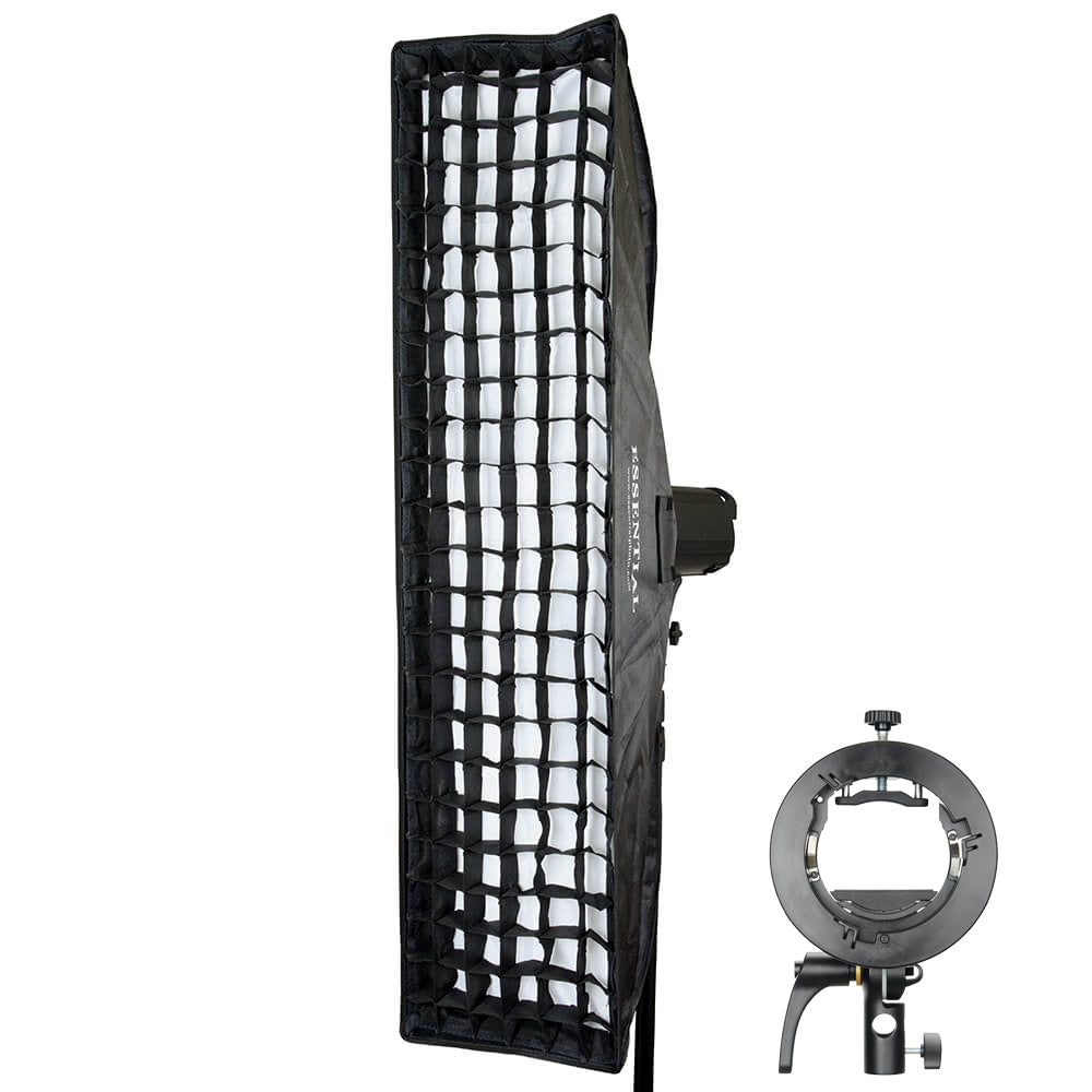 Super Large Strip Softbox & Honeycomb Grid (30x120cm) - Professional Photography Lighting for Studio, Portrait, and Product Shots