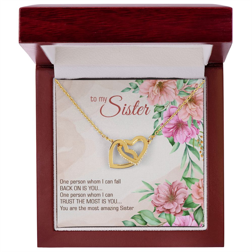 Interlocking Hearts Necklace for Sister - Perfect Birthday & Christmas Gift - Elegant Jewelry for Sisters, Best Friends & Loved Ones - Ideal for Anniversaries, Graduations & Special Occasions