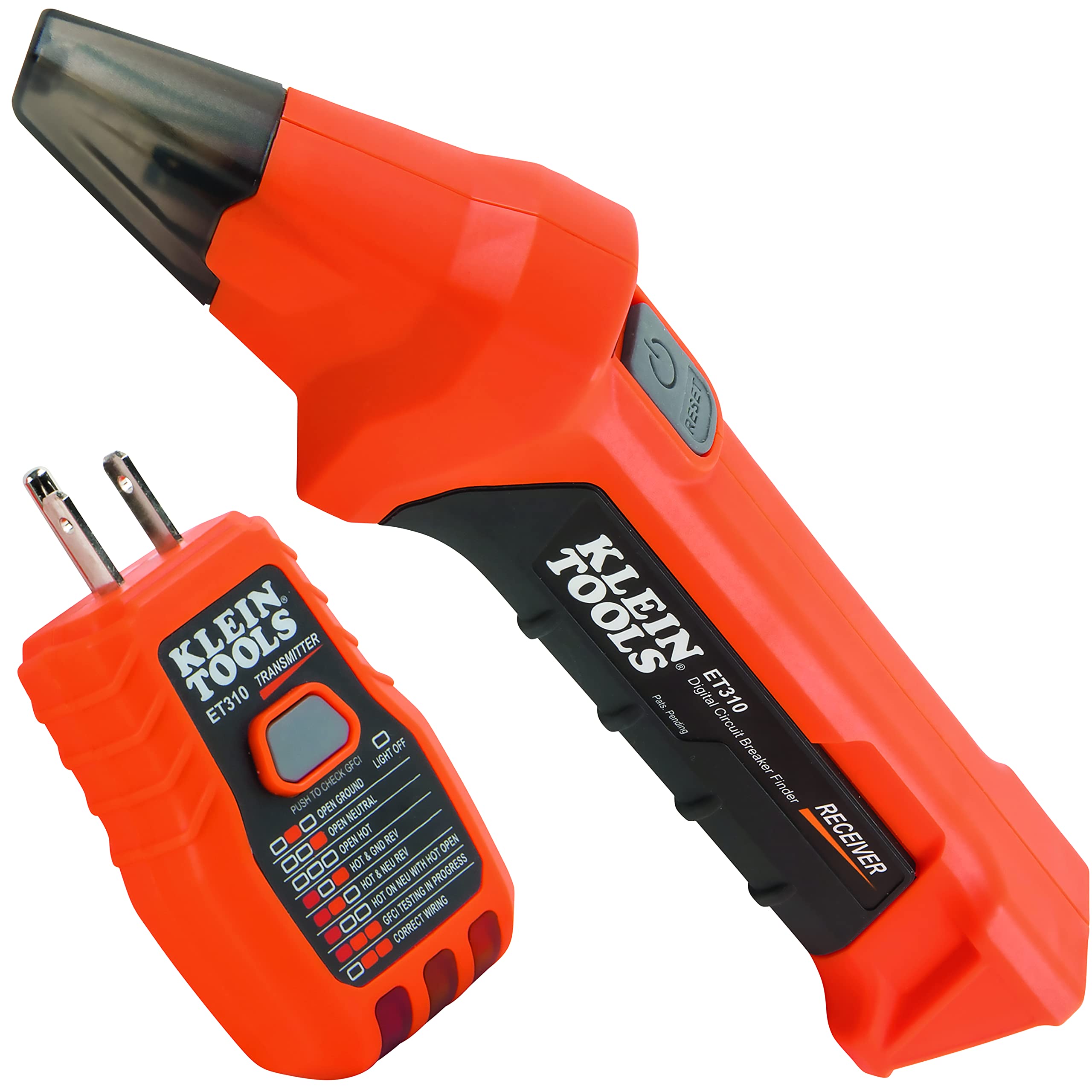 Klein Tools ET310 AC Circuit Breaker Finder with GFCI Outlet Tester & Fluke 1AC-A1-II Non-Contact Voltage Detector - Essential Electrical Testing Kit for Home Safety, DIY Repairs, and Professional Electricians