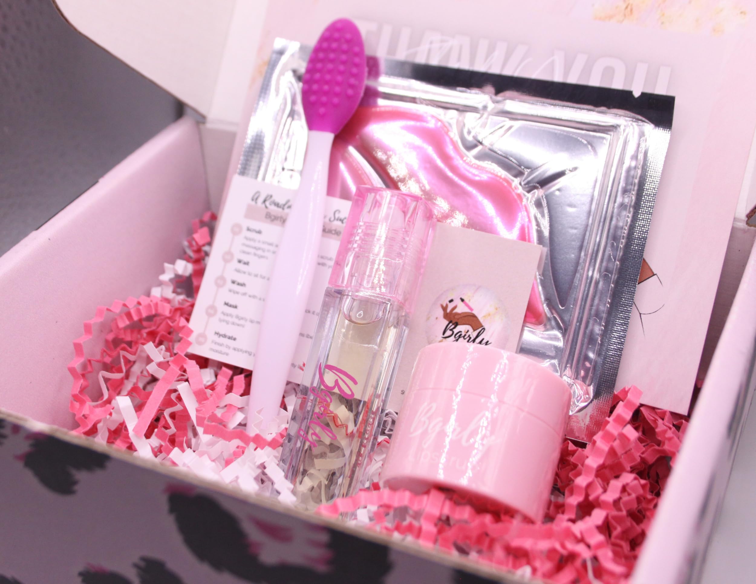 Bgirly Lip Care Kit | Hydrating Lip Oil & Exfoliating Sugar Lip Scrub Set with Lip Mask & Brush - Raspberry Flavor for Dry Lips Treatment | Perfect Skincare & Spa Gift for Women - Ideal for Daily Lip Care, Nighttime Routine & Self-Care Pampering