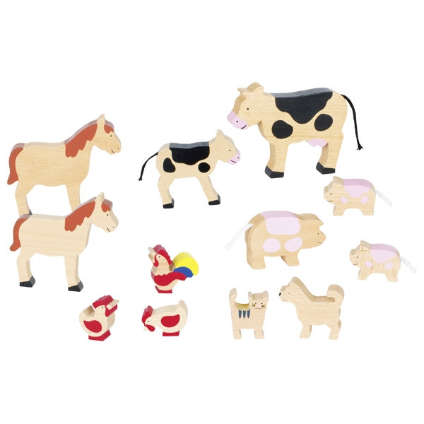 Goki Wooden Animal Toys for Kids - Educational Montessori Learning Toys for Toddlers - Perfect for Preschool Playtime & Early Childhood Development