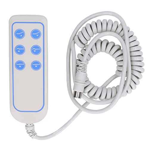 6 Button Remote Hand Control with 8 Pin Plug - Electric Push Rod Controller for Adjustable Beds, Recliners & Sofas | Perfect for Home Healthcare and Relaxation
