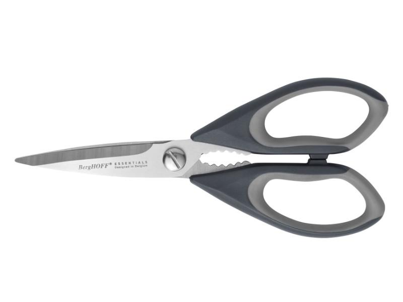 BergHOFF Essentials Stainless Steel Kitchen Scissors with Magnetic Sleeve - Heavy Duty Sharp Blades for Cutting Herbs, Meat, Poultry, Packaging - Perfect for Home Cooking, Crafting & Office Use