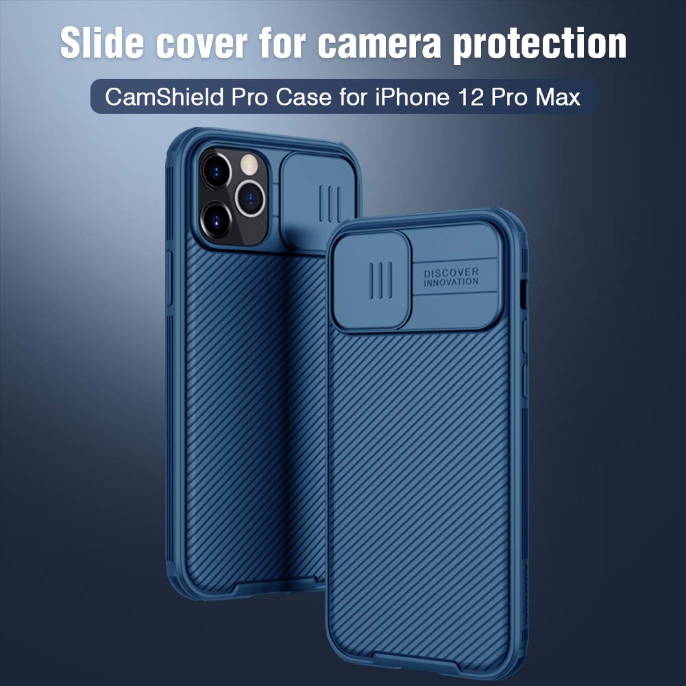 Nillkin CamShield iPhone 12 Pro Max Case (6.7 Inch) - Shockproof, Scratch-Resistant, Anti-Slip Protective Phone Cover with Camera Protection | Perfect for Outdoor Activities, Travel & Daily Use