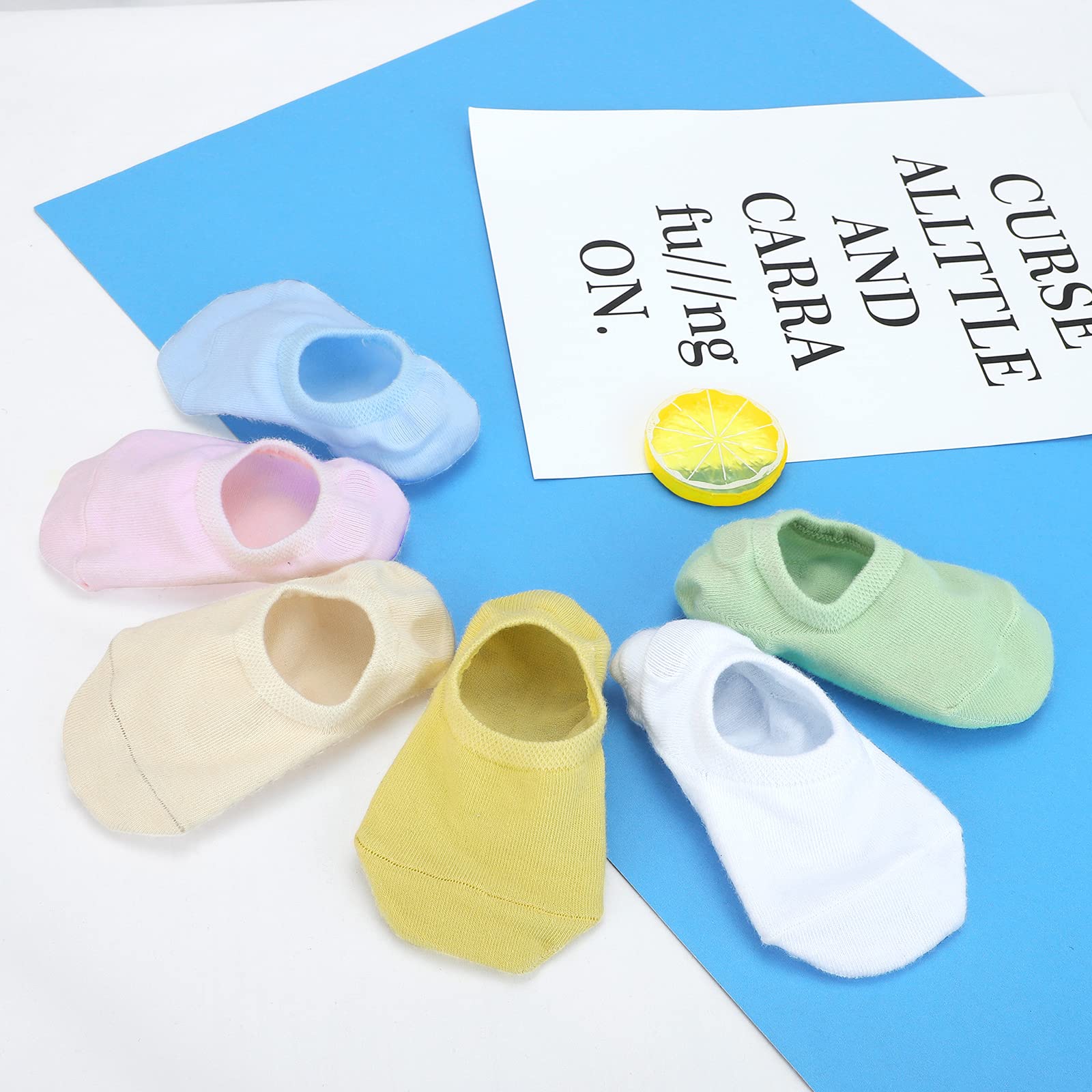 Kereda 10 Pairs Kids No Show Socks for Girls & Boys - Soft Breathable Cotton Low Cut Socks with Non-Slip Grip - Perfect for School, Sports & Everyday Wear