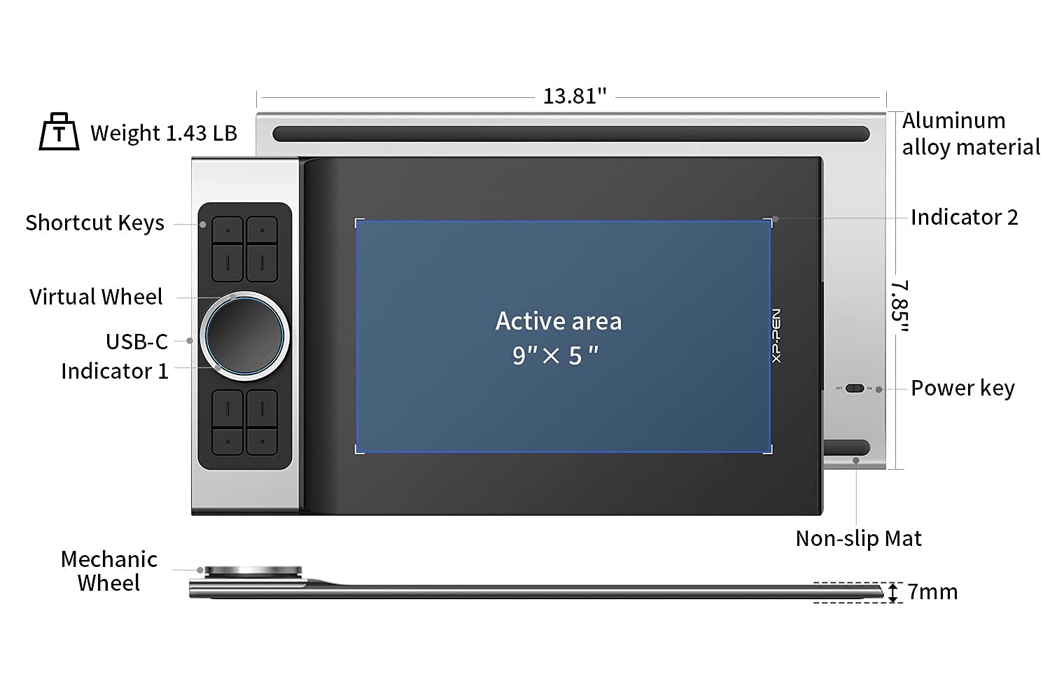 XP-PEN Deco Pro Bluetooth Graphics Drawing Tablet - Wireless Digital Art Pad with Stylus for Artists, Designers & Remote Learning - Perfect for Sketching, Animation & Online Classes (Deco Pro SW)