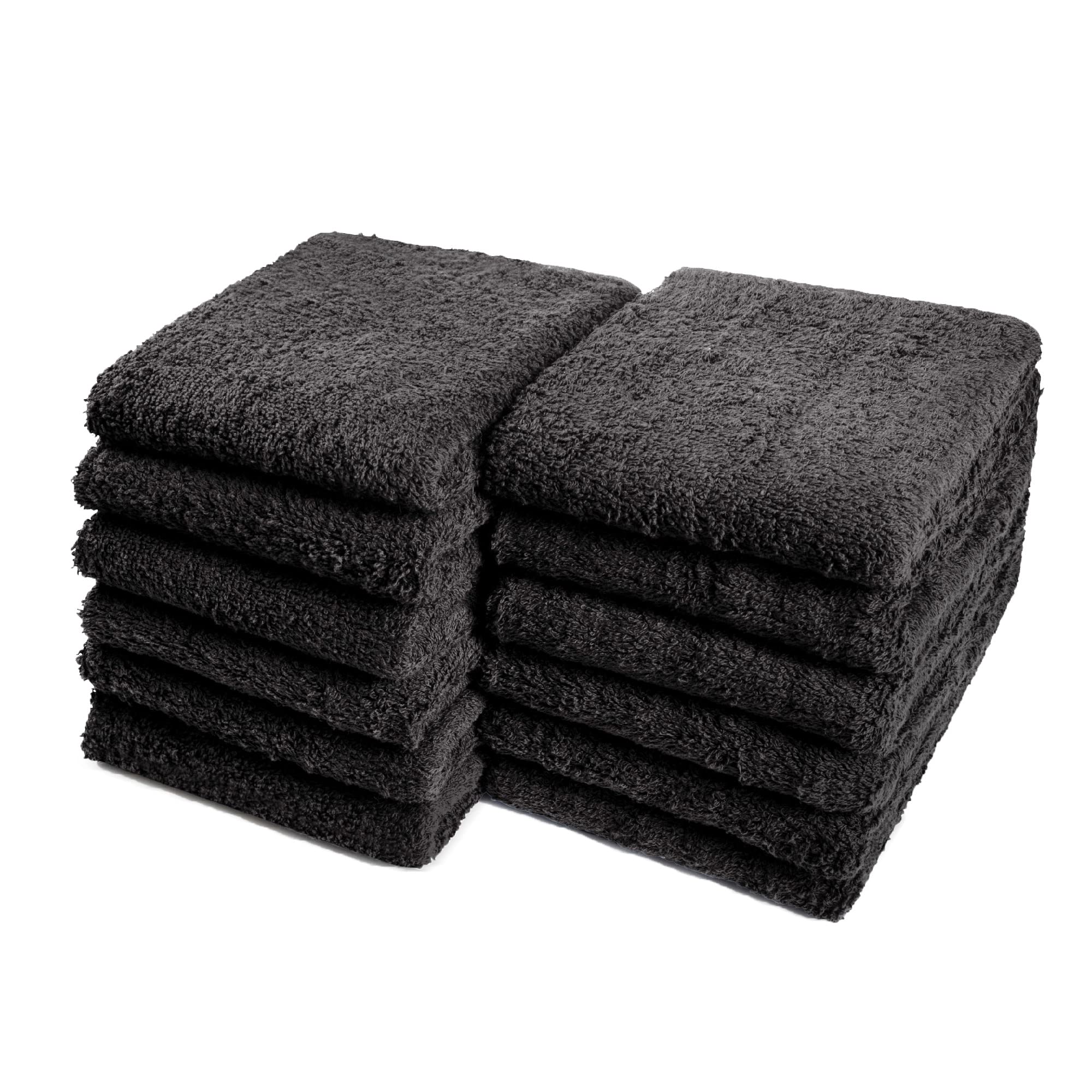 Premium Car Care Essentials - 120-Pack Black Microfiber Towels, 16”x27”, 100% Ring Spun Cotton, Heavy Duty (4.25 lbs/dz) for Auto Detailing, Washing, Drying & Polishing - Ideal for Cars, Trucks, Motorcycles & Home Cleaning