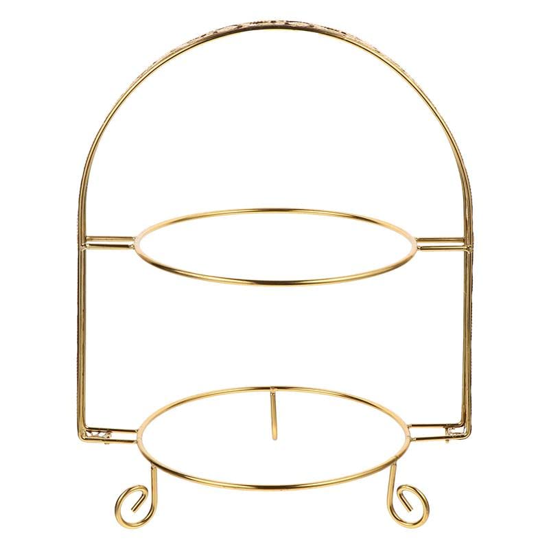 2-Tier Iron Cake Stand for Wedding, Party & Dessert Display - Elegant Cupcake Holder & Dessert Table Decor Without Plate
