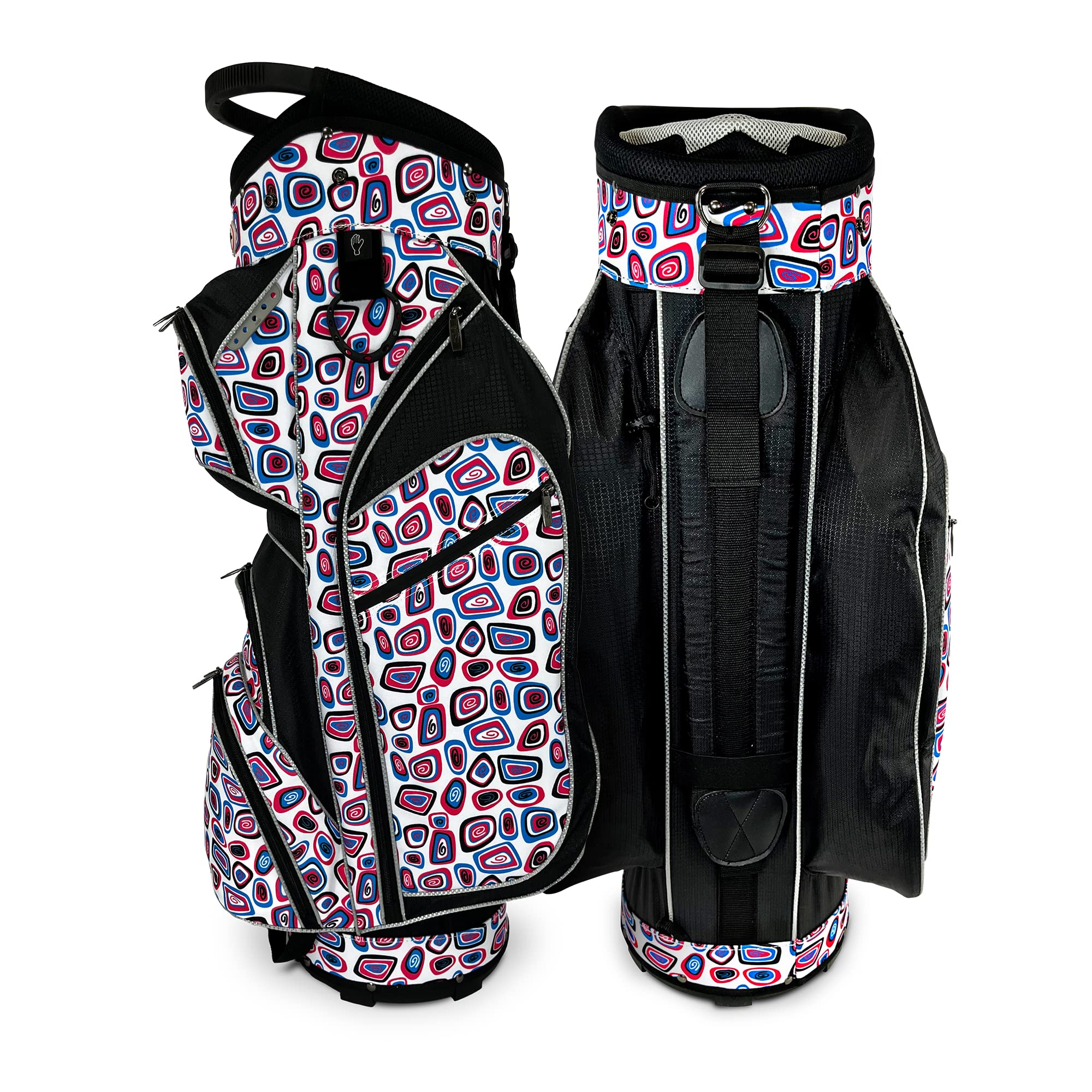 Premium Women's Golf Bag - 14-Way Golf Club Organizer with Large Capacity, 7 Zippered Pockets & Insulated Beverage Holder (35